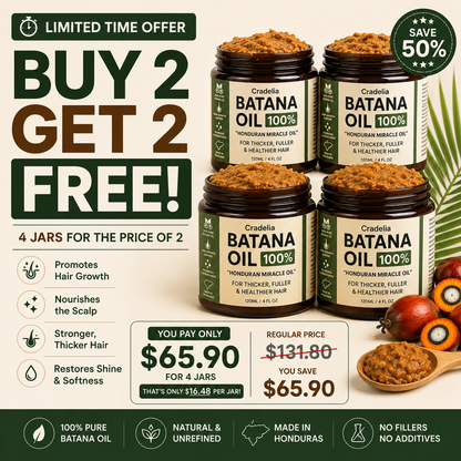 Batana Oil for Hair Growth | 100% Pure Honduran Hair Growth Oil for Thinning Hair & Fuller Hair