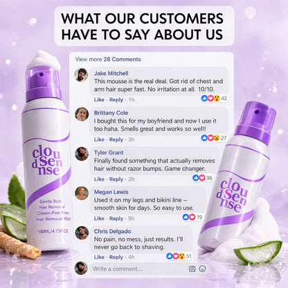 Painless Hair Removal Spray for Smooth Skin | No Razor Bumps Body Hair Removal Cream