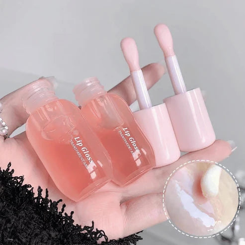 Moisturizing Lip Balm, 2 Counts/Set Hydrating Glossy Lip Glaze Stick Plumping Lip Oil for Women