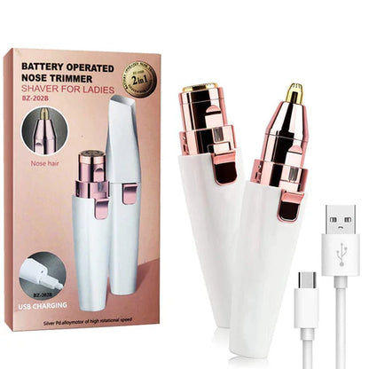 2-in-1 Women's Eyebrow and Facial Hair Removal Device