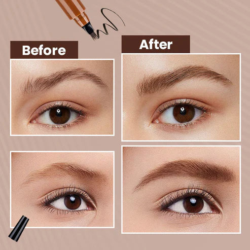 Waterproof Four-tip Beard and Eyebrow Pen
