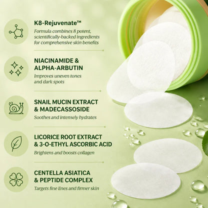 Korean Toner Pads for Glass Skin & Hydration | Exfoliating Face Pads