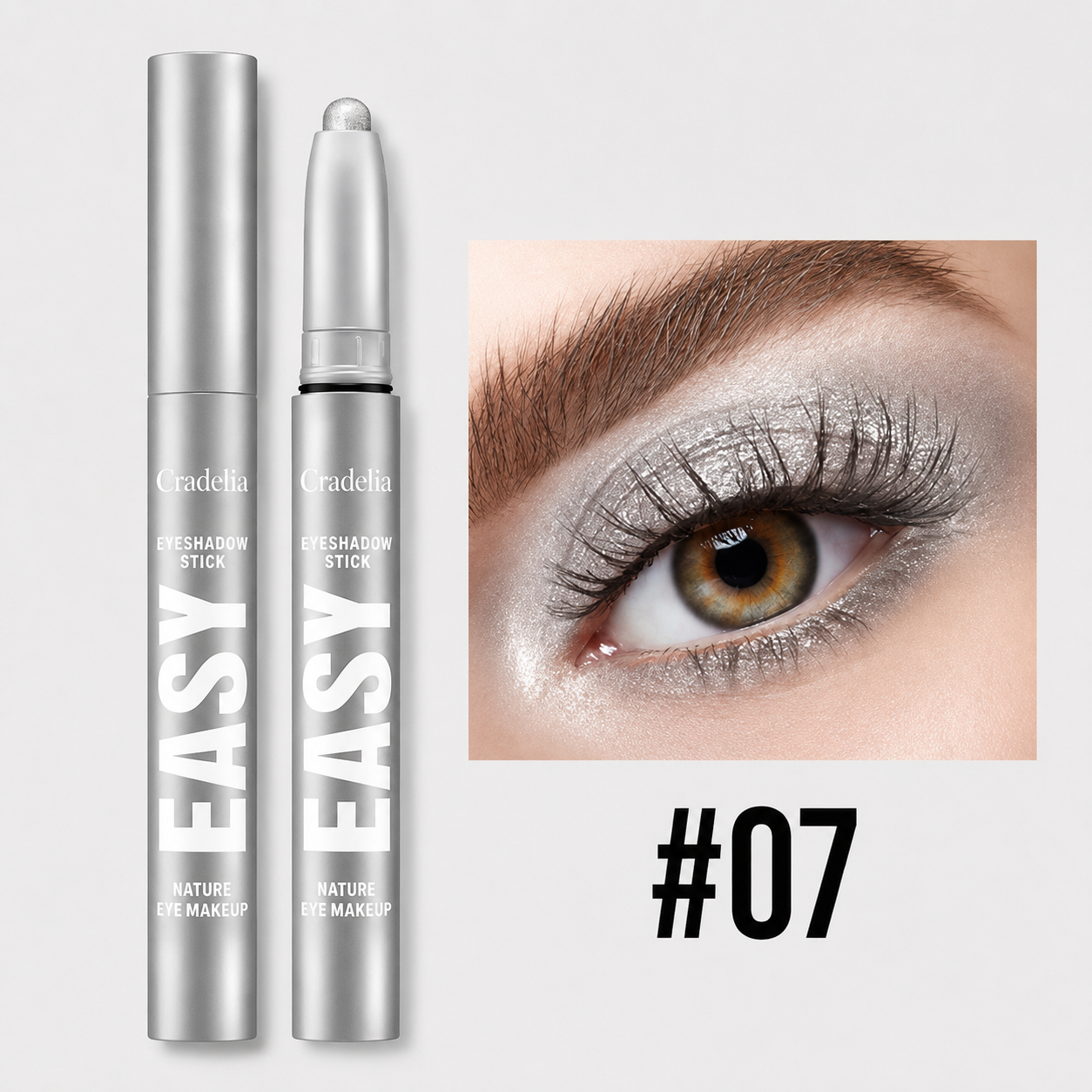 Creamy Eyeshadow Stick Long Wear Matte Metallic Chrome
