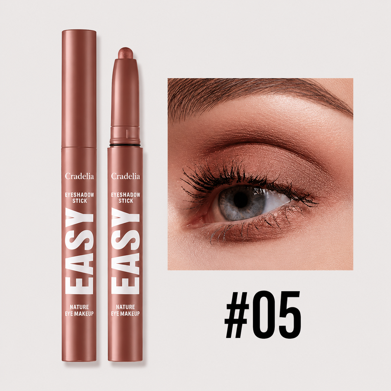 Creamy Eyeshadow Stick Long Wear Matte Metallic Chrome