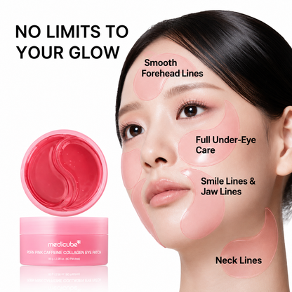 PDRN Pink Collagen Eye Patches for Puffy Eyes, Dark Circles & Fine Lines