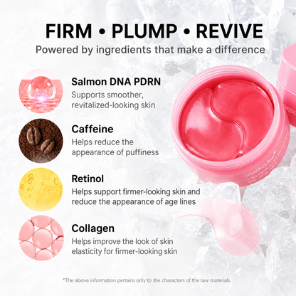 Collagen Eye Patches for Wrinkles & Fine Lines | Korean PDRN Hydrogel Eye Patches