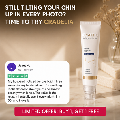 Fullerene Neck Cream – Firming & Hydrating Roller Cream for Smooth, Lifted-Looking Skin