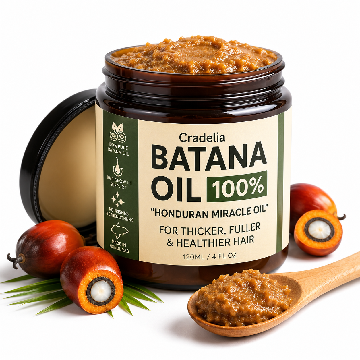 Batana Oil for Hair Growth | 100% Pure Honduran Hair Growth Oil for Thinning Hair & Fuller Hair