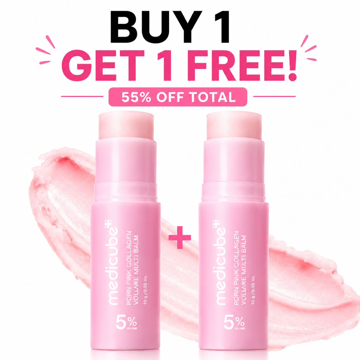 Under Eye Balm Stick for Fine Lines & Wrinkles | Korean Collagen PDRN Volume Balm