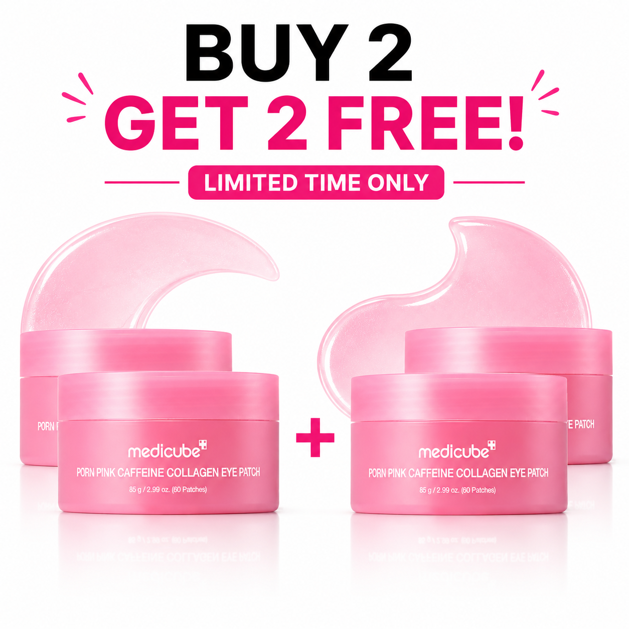 Collagen Eye Patches for Wrinkles & Fine Lines | Korean PDRN Hydrogel Eye Patches