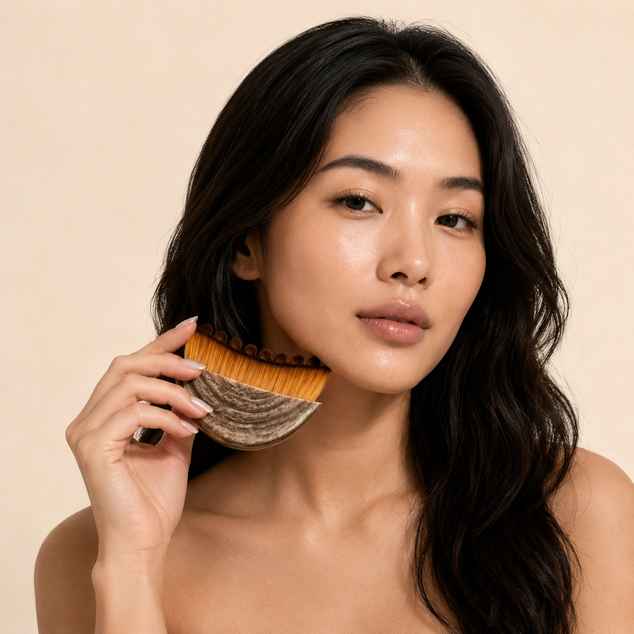 Lymphatic Face Sculpting Brush for Puffiness, Jawline Definition & Double Chin Reduction