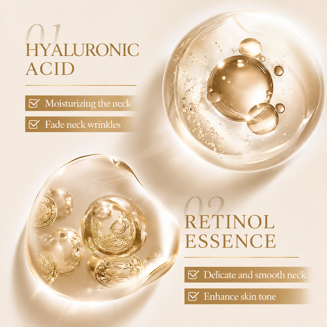 Fullerene Neck Cream – Firming & Hydrating Roller Cream for Smooth, Lifted-Looking Skin