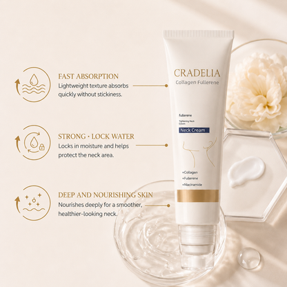 Fullerene Neck Cream – Firming & Hydrating Roller Cream for Smooth, Lifted-Looking Skin