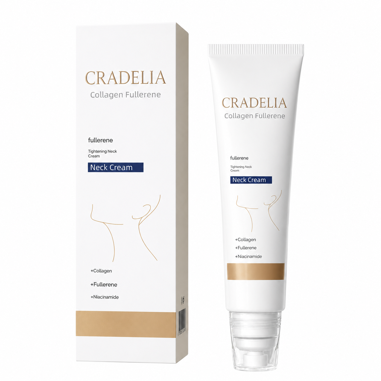 Fullerene Neck Cream – Firming & Hydrating Roller Cream for Smooth, Lifted-Looking Skin