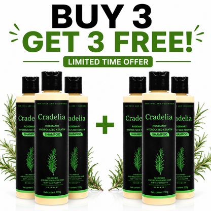 Rosemary Oil Shampoo with Hydrolyzed Keratin & Biotin – Scalp Care Shampoo for Thinning Hair, Weak Strands & Fuller-Looking Hair