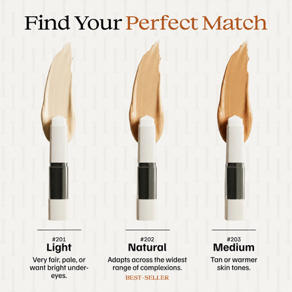 Color Changing Foundation Stick | Skin Matching Foundation with Built-In Brush