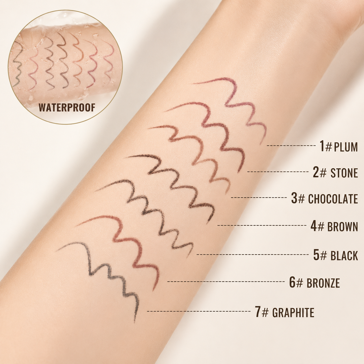 24H Waterproof Smudge-Proof Eyeliner Pencil