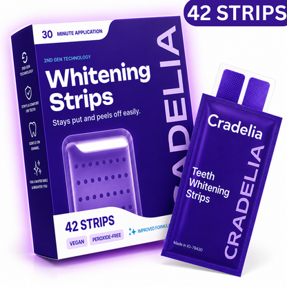 Purple Teeth Whitening Strips | Peroxide-Free PAP Whitening Strips for Whiter Teeth