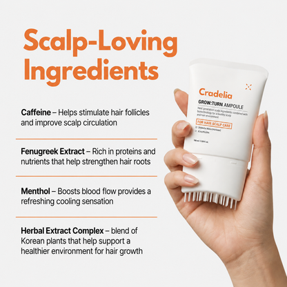 Hairline Growth Serum for Thinning Hair | Korean Caffeine Scalp Serum