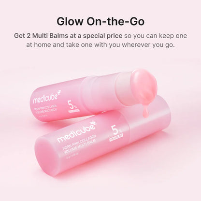 Wrinkle Balm Stick for Fine Lines & Glow | Korean Collagen PDRN Multi Balm